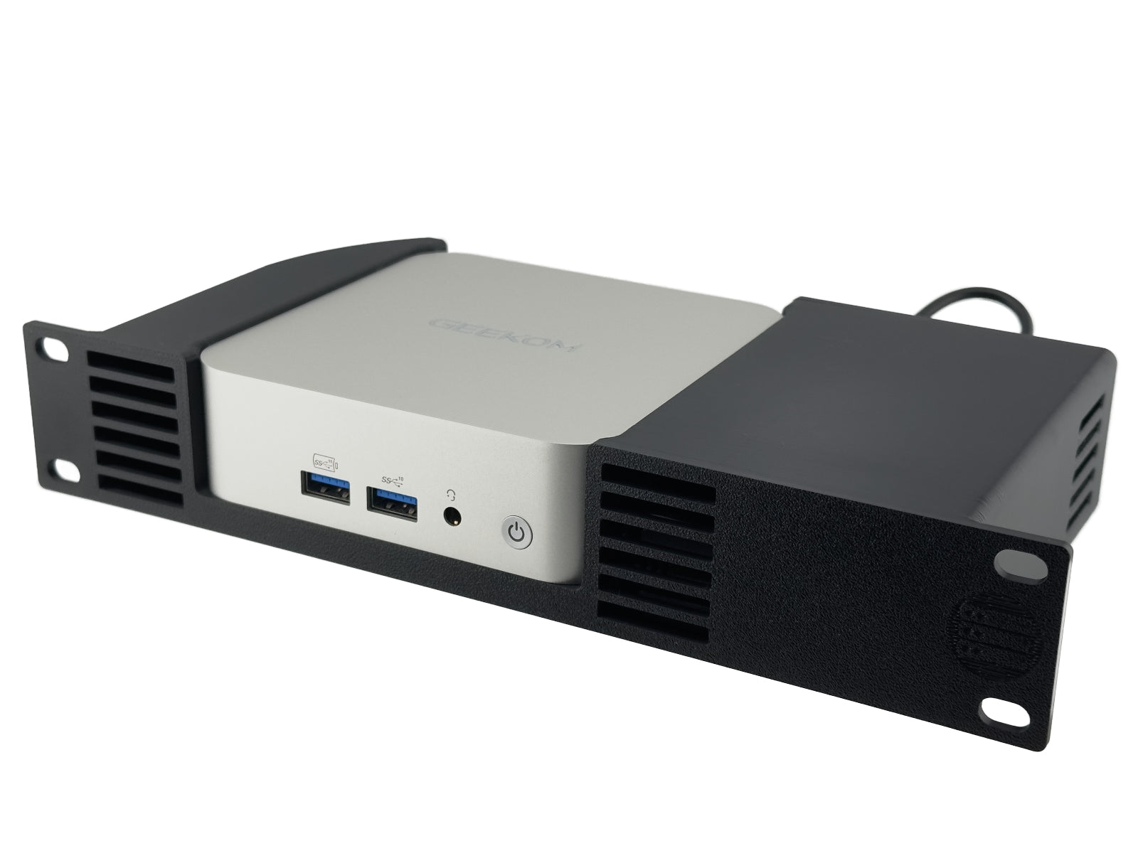 Installing a Geekom A6, A6, or A8 into a rack shelf