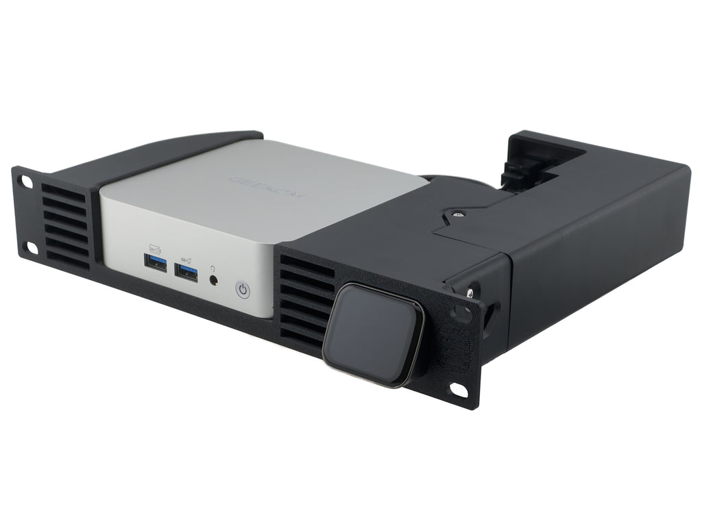 10" 1U Rack Shelf for Geekom A6/A7/A8 Mini PC with JetKVM Mounting