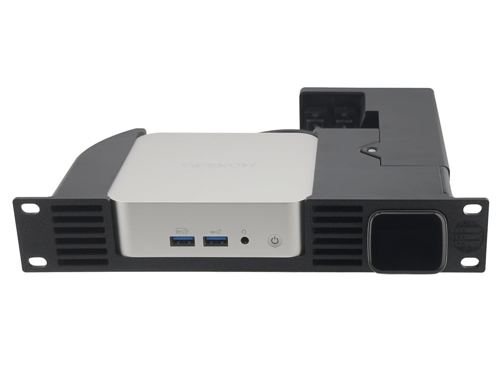 10" 1U Rack Shelf for Geekom A6/A7/A8 Mini PC with JetKVM Mounting