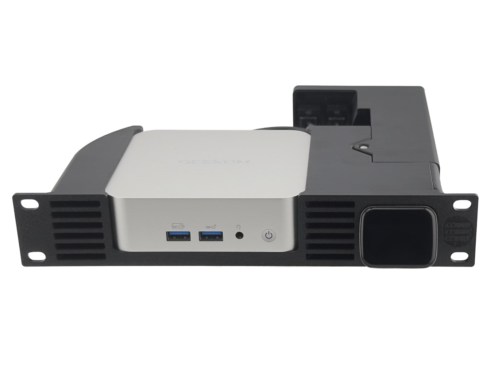10" 1U Rack Shelf for Geekom A6/A7/A8 Mini PC with JetKVM Mounting