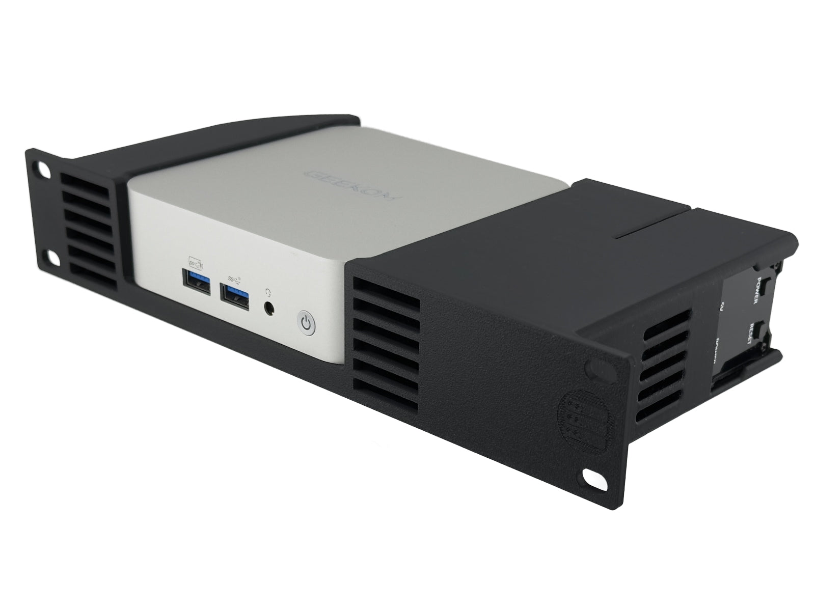 10" 1U Rack Shelf for Geekom A6 and A7 Mini-PC with NanoKVM Full Mounting