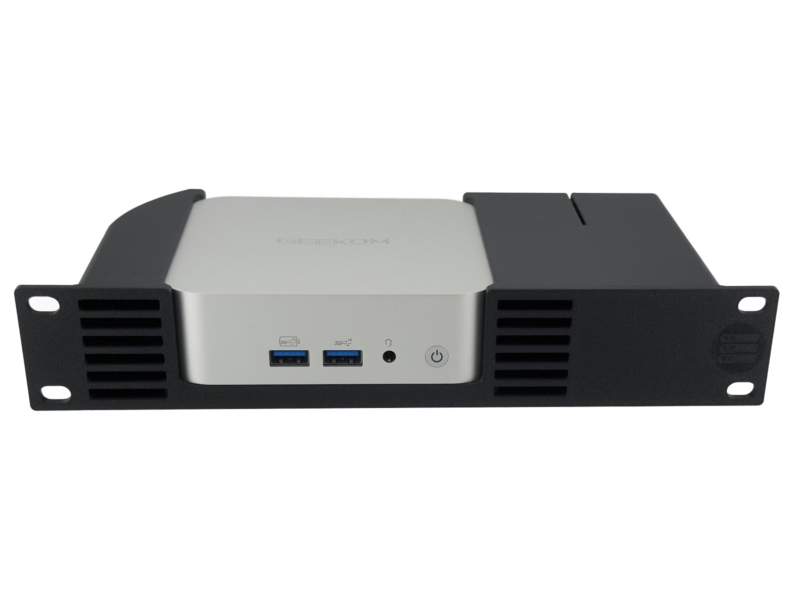 10" 1U Rack Shelf for Geekom A6 and A7 Mini-PC with NanoKVM Full Mounting