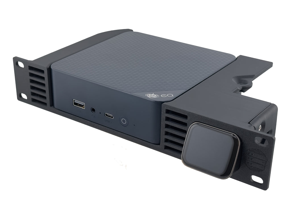 10" 1U Rack Shelf for Beelink EQ13/EQ14 Mini PC with JetKVM Mounting