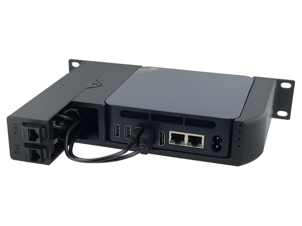 10" 1U Rack Shelf for Beelink EQ13/EQ14 Mini PC with JetKVM Mounting