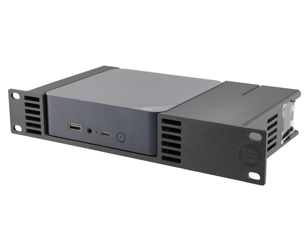 10" 1U Rack Shelf for Beelink EQ13/EQ14 Mini PC with NanoKVM Full Mounting