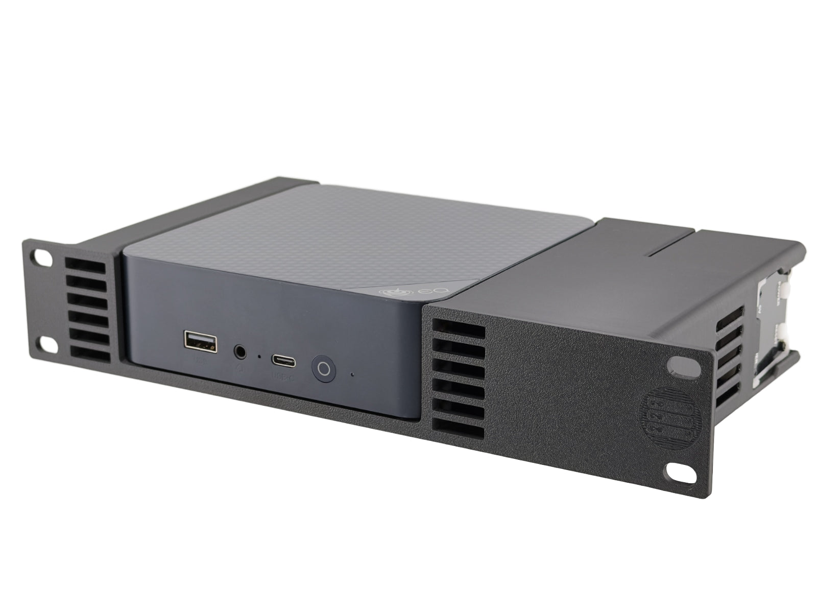 10 Inch 1U Rack Shelf for BeeLink EQ13/EQ14 Mini PC with NanoKVM Full Mounting