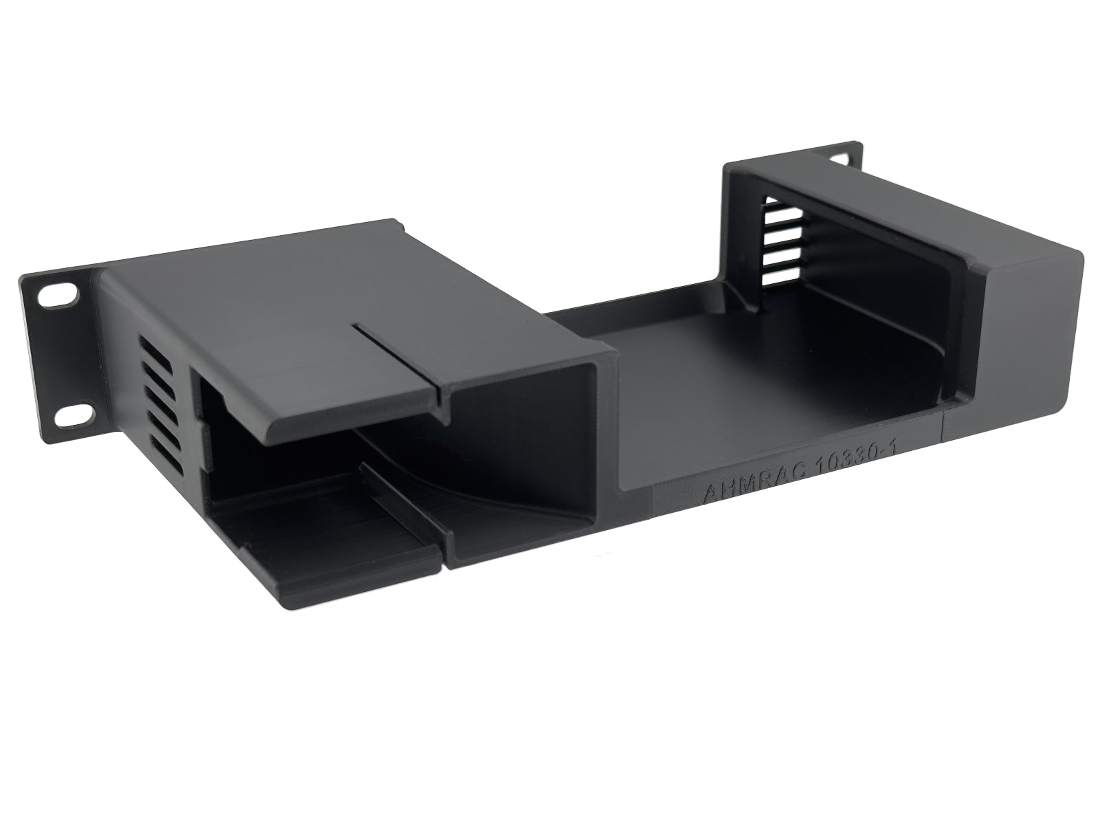 10 Inch 1U Rack Shelf for Aiffro K100 Mini NAS with NanoKVM Full Mounting