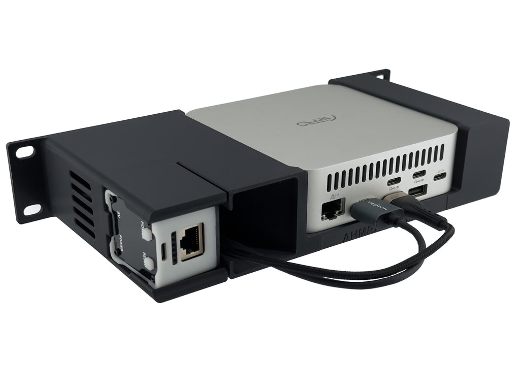 10" 1U Rack Shelf for Aiffro K100 Mini NAS with NanoKVM Full Mounting